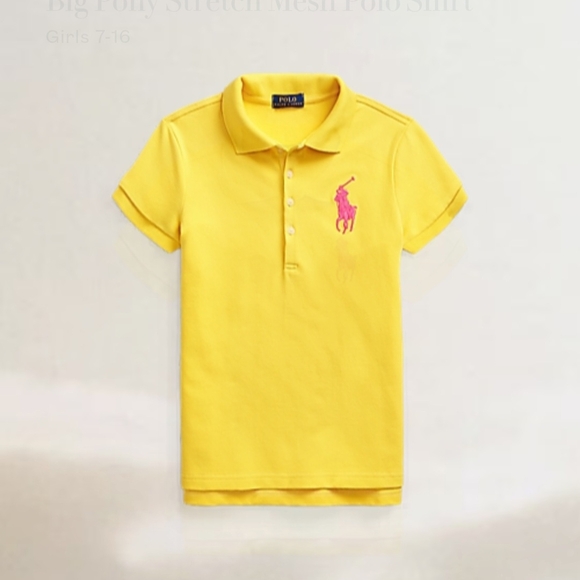 Polo by Ralph Lauren Girls/Youth/Teen  Yellow Polo Shirt - Picture 1 of 5